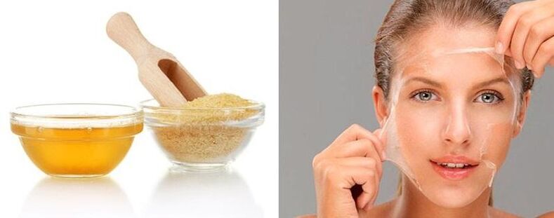 Želatinos kaukė nuo raukšlių